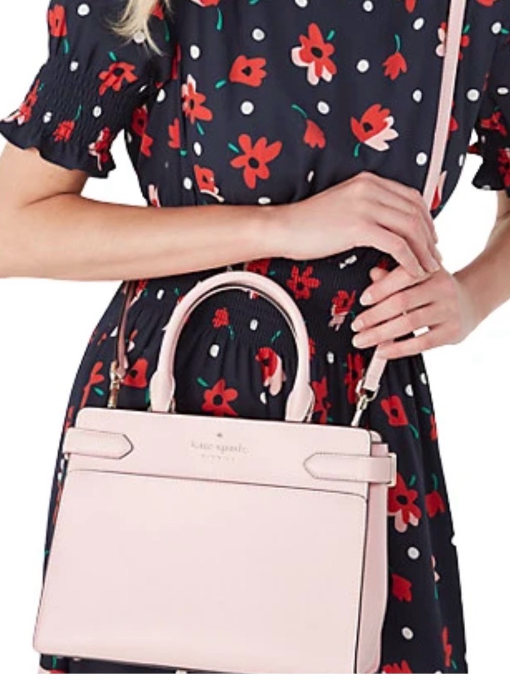 Kate Spade Pink Leather Top-Handle Staci Bag - Picture 2 of 3